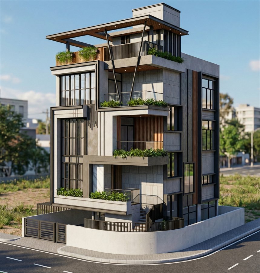 Bungalow Architectural Design in Godrej Edan Estate Pune