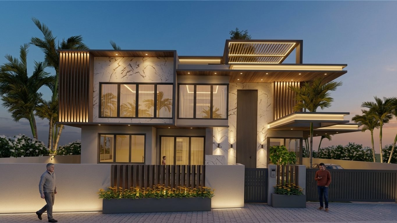 Bungalow Architectural Design in DSK Vishwa Dhayri Pune