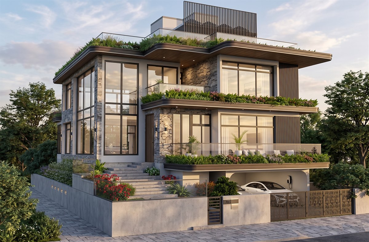 Modern Bungalow Architects in Bavdhan Pune